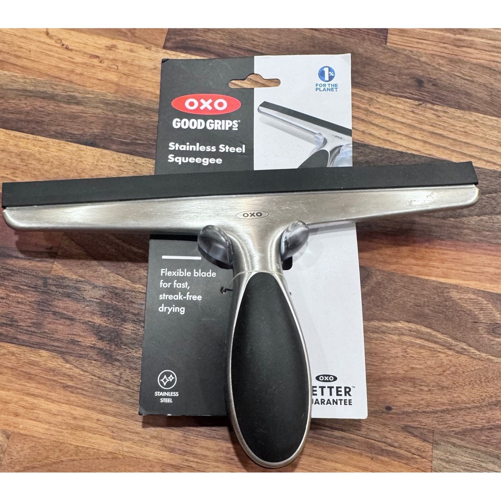 OXO Good Grips Stainless Steel Squeegee for Showers Mirrors Windows 1060619